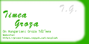 timea groza business card